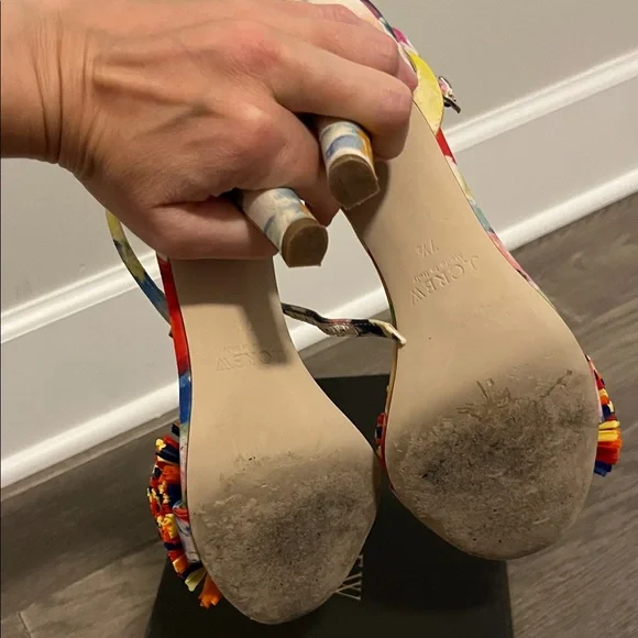 J. Crew Collection Colorful Bow Strappy Heels - Picture 5 of 5